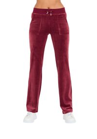 Juicy Couture - JUICY COUTURE Bordowe damskie spodnie dresowe Del Ray Pocket Pant, Rozmiar XS. Kolor: czerwony. Materiał: dresówka #4