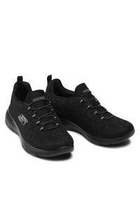 skechers - Skechers Sneakersy Leopard Spot 149037/BBK Czarny. Kolor: czarny. Materiał: materiał