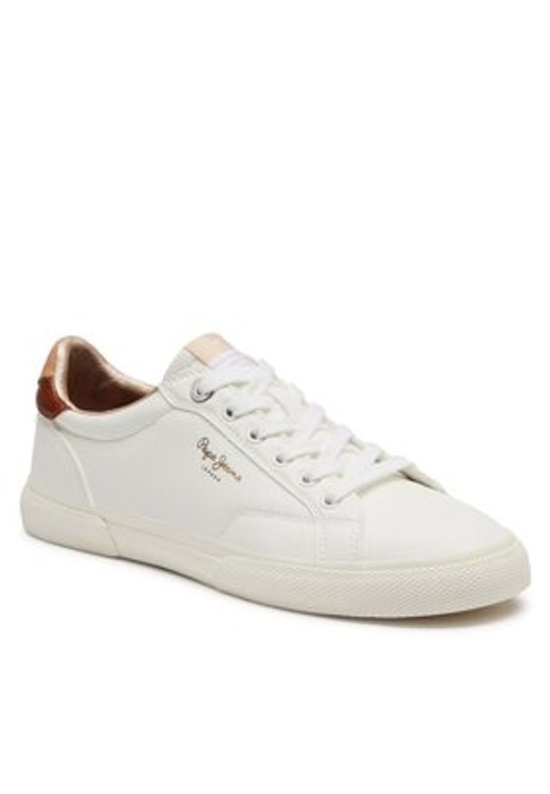 Pepe Jeans Sneakersy PLS31537 Biały. Kolor: biały. Materiał: skóra