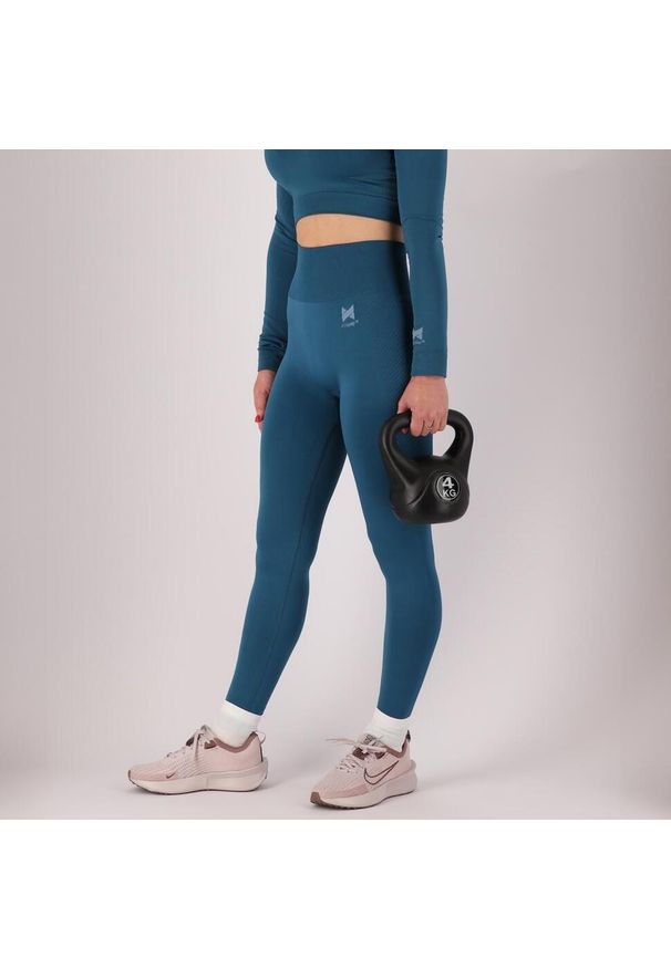 XTREME - Damski top sportowy Długie rękawy. Kolor: niebieski. Materiał: elastan, poliester. Długość rękawa: długi rękaw. Długość: długie. Sport: fitness