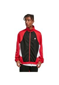 Kurtka dresowa Urban Classics Starter Laser. Kolor: czarny, czerwony, wielokolorowy. Materiał: dresówka #1