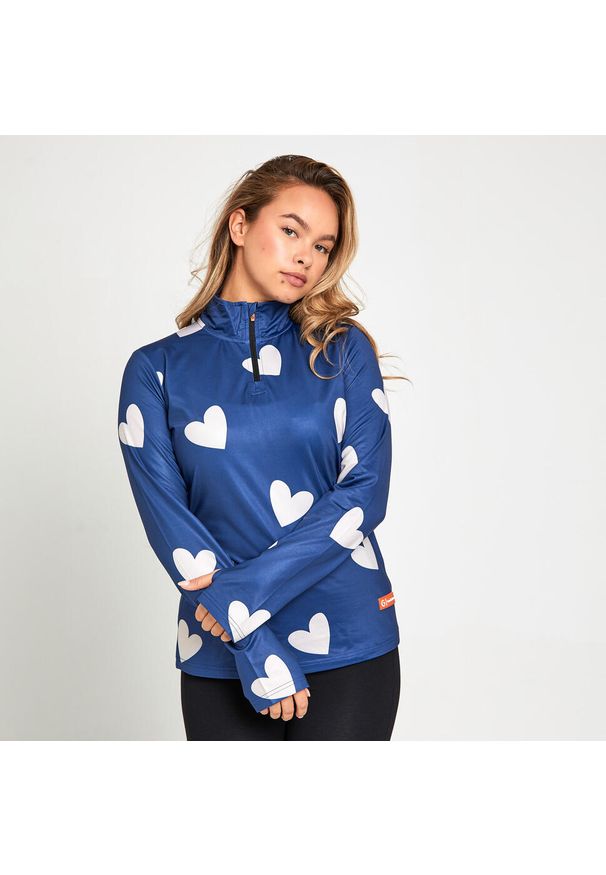 GARETH & LUCAS - Bluza narciarska Damska Gareth & Lucas Eighty-Eight. Kolor: biały, niebieski, wielokolorowy. Materiał: poliester, elastan. Sezon: zima. Sport: narciarstwo