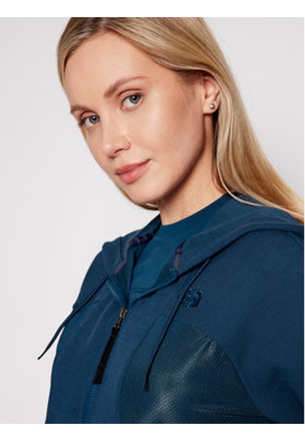The North Face Bluza Hode-Ap NF0A3LC5 Granatowy Regular Fit. Kolor: niebieski. Materiał: syntetyk