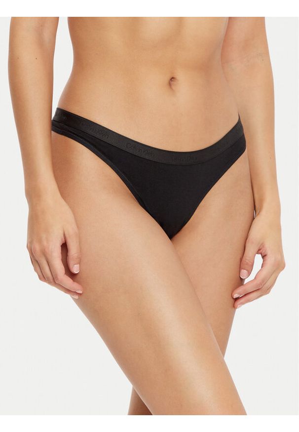 Calvin Klein Underwear Komplet 5 par stringów Thong 5pk 000QD5247E Kolorowy. Materiał: bawełna. Wzór: kolorowy