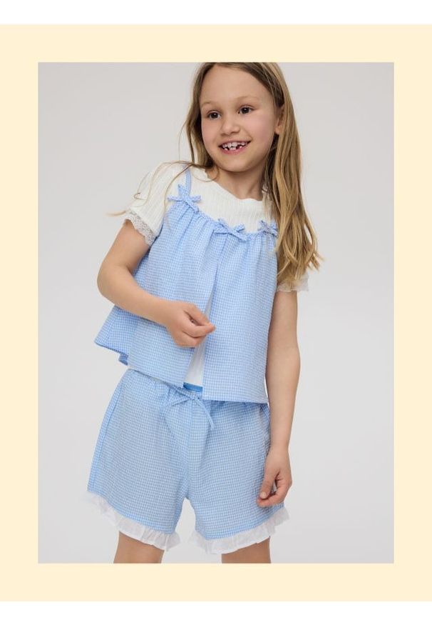 Reserved - Dwuwarstwowa bluzka - wielobarwny. Materiał: bawełna, dzianina