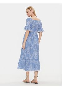 Iconique Sukienka letnia Jessica IC24-041 Niebieski Regular Fit. Kolor: niebieski. Materiał: bawełna. Sezon: lato #3