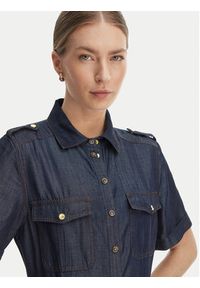 Marciano Guess Sukienka koszulowa G6GK60 D1056 Granatowy Classic Fit. Kolor: niebieski. Materiał: lyocell. Typ sukienki: koszulowe #2