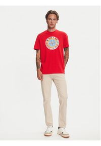 Napapijri T-Shirt S-Dorees NP0A4IBE Czerwony Regular Fit. Kolor: czerwony. Materiał: bawełna #5