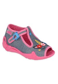 Befado obuwie dziecięce 213P134 różowe. Nosek buta: otwarty. Kolor: różowy. Materiał: bawełna, tkanina #1