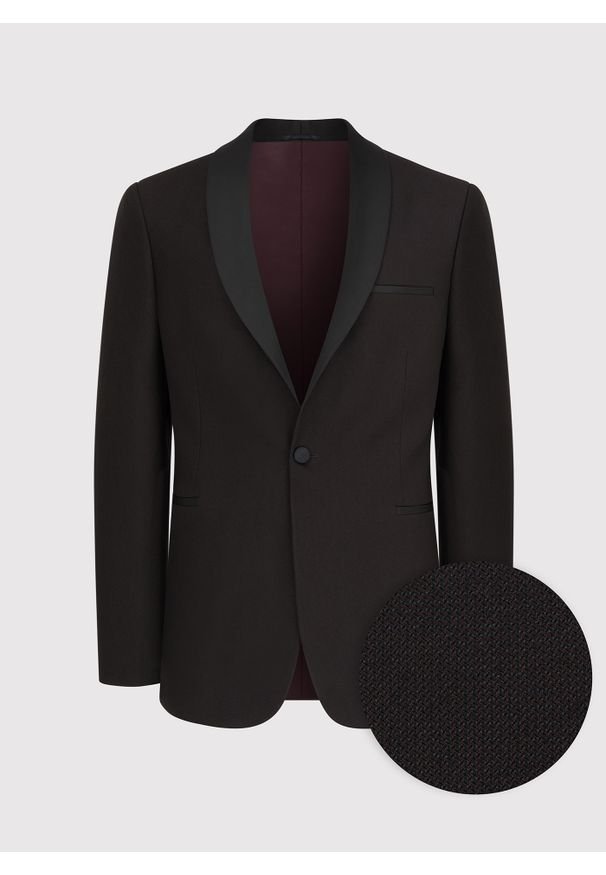 Pako Lorente - PAKO LORENTE – Brązowa marynarka smokingowa. Okazja: na ślub cywilny, na wesele. Kolor: brązowy