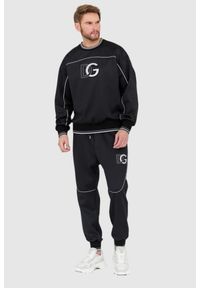 Dolce and Gabbana - DOLCE & GABBANA Czarna męska bluza z dużym logo, Rozmiar 52. Kolor: czarny #4