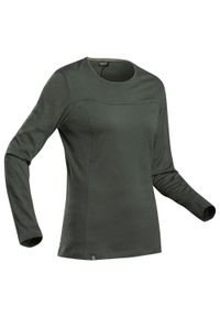 FORCLAZ - Koszulka trekkingowa damska z długim rękawem Forclaz TREK 500 MERINO. Materiał: poliamid, materiał, wełna. Długość rękawa: długi rękaw. Długość: długie