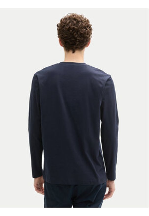 Tom Tailor Denim Longsleeve 1043484 Granatowy Regular Fit. Kolor: niebieski. Materiał: bawełna. Długość rękawa: długi rękaw