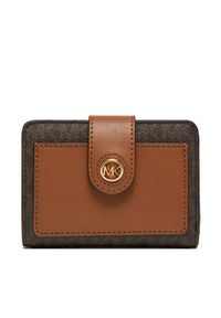 MICHAEL Michael Kors Mały Portfel Damski 32R4G0KF5B Brązowy. Kolor: brązowy. Materiał: skóra