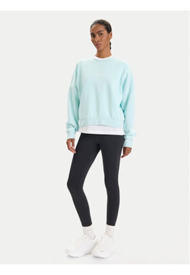 Adidas - adidas Bluza Essentials Small Logo Feelcozy JV7300 Zielony Loose Fit. Kolor: zielony. Materiał: bawełna, syntetyk