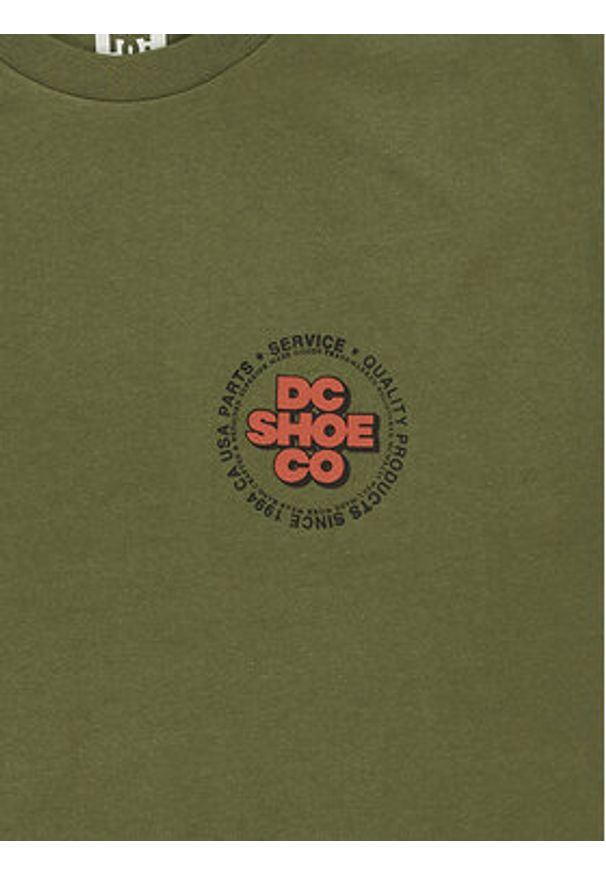 DC Shoes T-Shirt Work Circle EDYZT04369 Zielony Regular Fit. Kolor: zielony. Materiał: bawełna