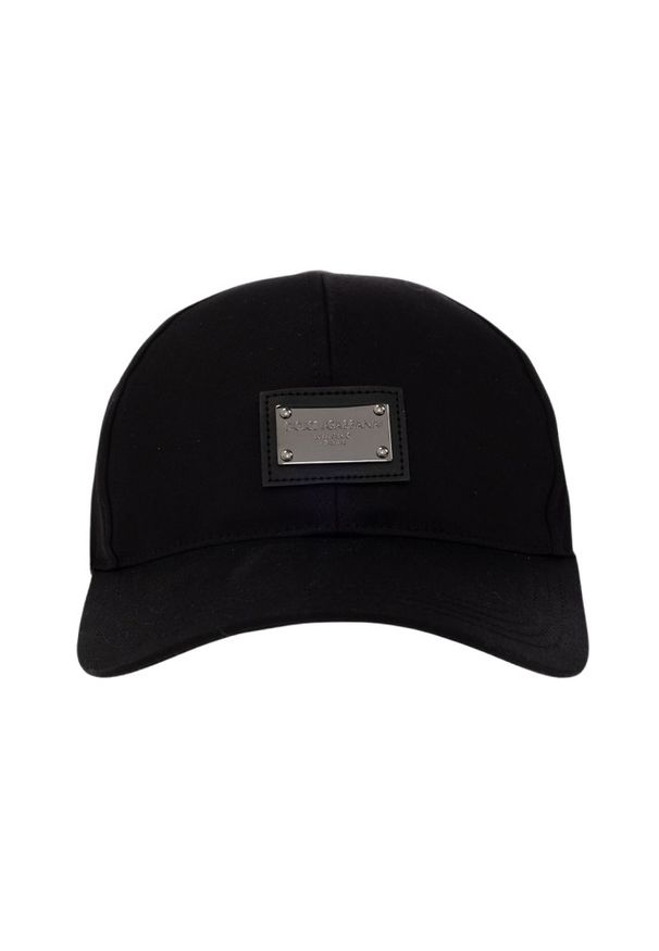 Dolce and Gabbana - DOLCE & GABBANA Czarna czapka z daszkiem, Rozmiar 58. Kolor: czarny