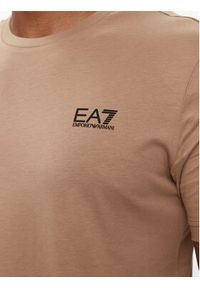 EA7 Emporio Armani T-Shirt 8NPT25 PJVPZ 1745 Beżowy Regular Fit. Kolor: beżowy. Materiał: bawełna