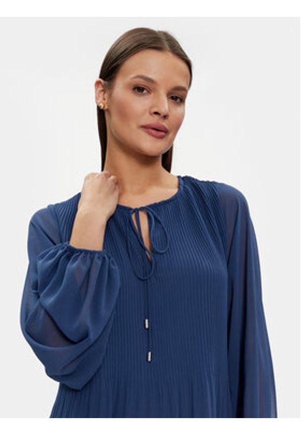 Liu Jo Sukienka codzienna MA4106 T5975 Granatowy Regular Fit. Okazja: na co dzień. Kolor: niebieski. Materiał: syntetyk. Typ sukienki: proste. Styl: casual