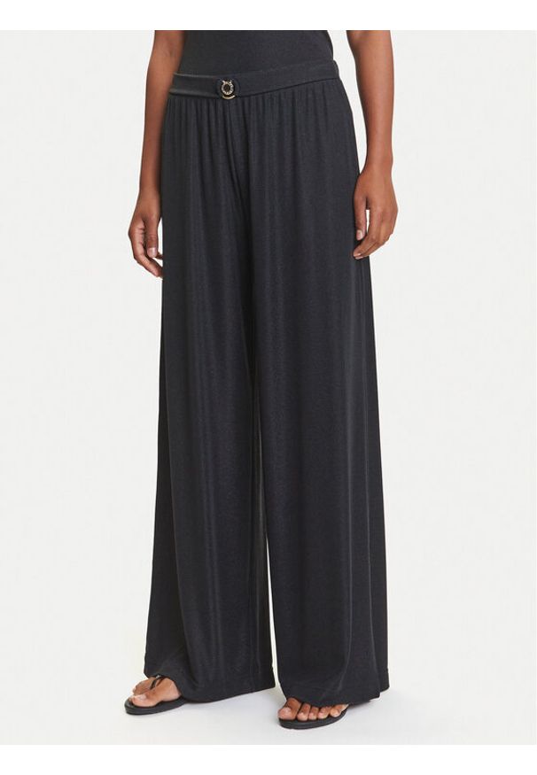 Emporio Armani Spodnie materiałowe EW000594 AF12206 FC043 Czarny Wide Leg. Kolor: czarny. Materiał: syntetyk