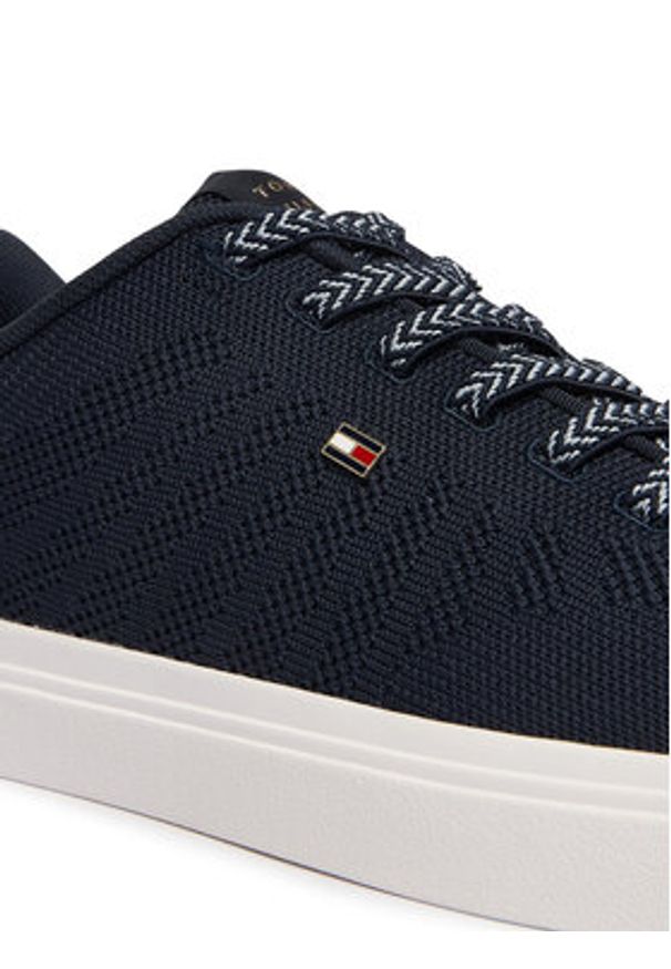 TOMMY HILFIGER - Tommy Hilfiger Sneakersy Knit Cupsole FW0FW09289 Granatowy. Kolor: niebieski. Materiał: materiał