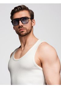 Ombre Clothing - Męska bawełniana koszulka basic na ramiączkach – biała V1 - Rozmiar: XXL. Kolor: biały. Materiał: bawełna. Długość rękawa: na ramiączkach. Sezon: lato #4