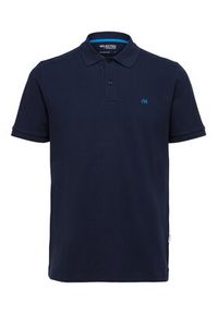 Selected Homme Polo 16087839 Granatowy Regular Fit. Typ kołnierza: polo. Kolor: niebieski