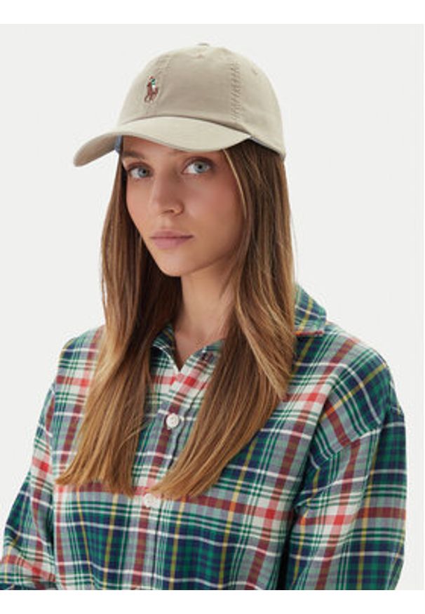 Polo Ralph Lauren Czapka z daszkiem 211954881003 Beżowy. Kolor: beżowy. Materiał: bawełna