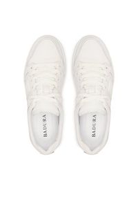 Badura Sneakersy BUXTON-21 MI08 Białe złoto. Kolor: biały, wielokolorowy, złoty. Materiał: skóra