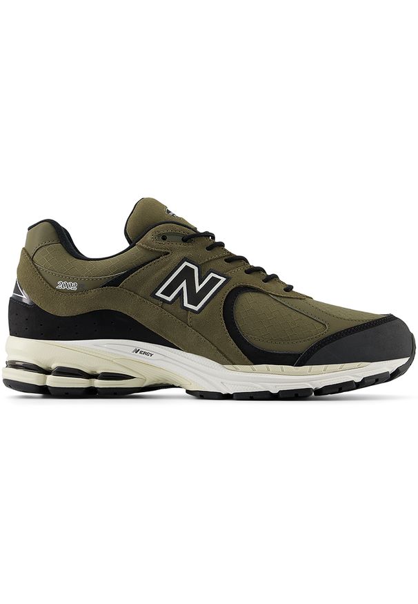 Buty unisex New Balance M2002RXU – zielone. Kolor: zielony. Materiał: guma, skóra. Szerokość cholewki: normalna. Technologia: Gore-Tex