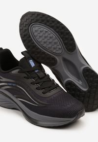 Born2be - Czarno-Niebieskie Buty Sportowe Sneakersy na Piankowej Podeszwie Linasela. Okazja: na co dzień. Kolor: czarny. Materiał: jeans. Szerokość cholewki: normalna #3