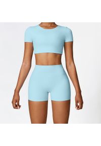 Intica - Krótkie legginsy sportowe z wysokim stanem i oddychającym materiałem Betsi. Stan: podwyższony. Kolor: beżowy. Materiał: materiał. Długość: krótkie. Sport: fitness #8