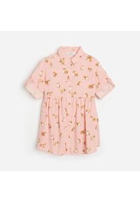 Reserved - Wzorzysta koszula z wiskozy - Różowy. Kolor: różowy. Materiał: wiskoza #1