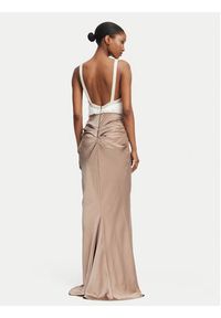 Elisabetta Franchi Sukienka wieczorowa AB-R17-62E2 Brązowy jasny Slim Fit. Kolor: brązowy. Materiał: syntetyk. Styl: wizytowy #3
