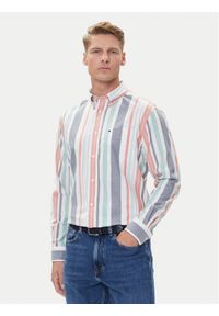 TOMMY HILFIGER - Tommy Hilfiger Koszula Oxford Regatta MW0MW39476 Kolorowy Regular Fit. Materiał: bawełna. Wzór: kolorowy #1