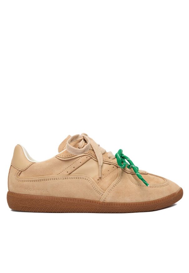 Nokwol Sneakersy August Beżowy. Kolor: beżowy. Materiał: zamsz, skóra