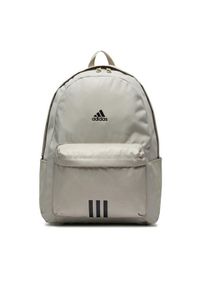 Adidas - adidas Plecak Classic Badge of Sport 3-Stripes Backpack IR9757 Beżowy. Kolor: beżowy. Materiał: materiał. Styl: sportowy