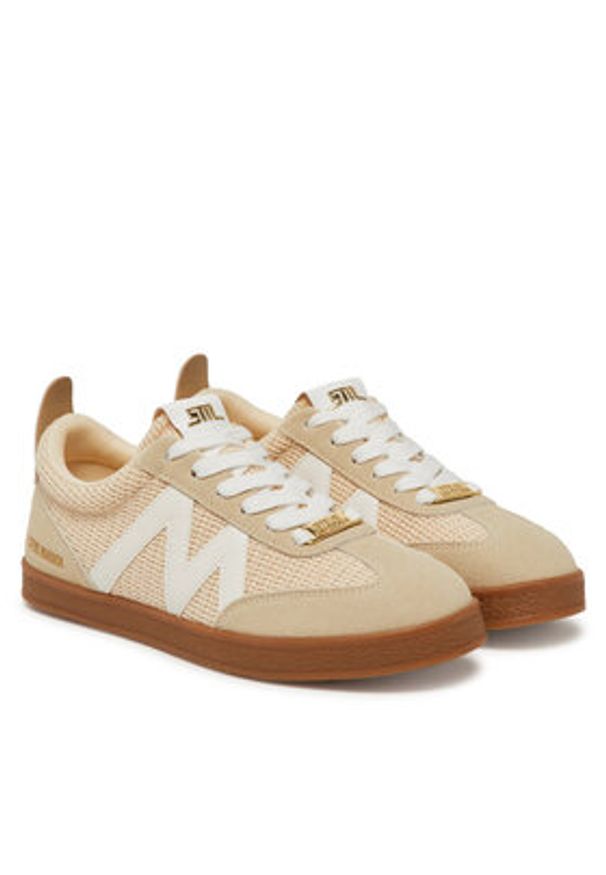 Steve Madden Sneakersy Degree SM11003179 Beżowy. Kolor: beżowy. Materiał: skóra