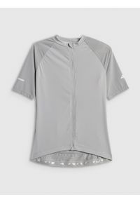 4f - 4F Koszulka kolarska damska - szara XL. Kolor: szary. Materiał: tkanina, włókno, skóra, materiał. Długość rękawa: raglanowy rękaw. Długość: długie. Sport: kolarstwo #1