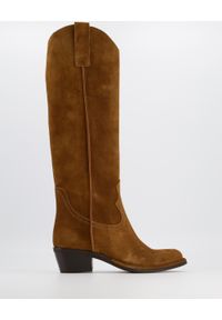 Venezia - ZAMSZOWE KOWBOJKI MAX CAM BRUCIATO. Materiał: zamsz. Szerokość cholewki: normalna. Obcas: na obcasie. Wysokość obcasa: średni #1