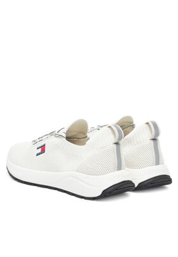 Tommy Jeans Sneakersy Tjm Runner Knitted EM0EM01580 Écru. Materiał: materiał
