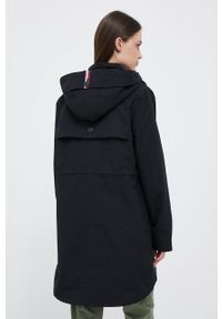 TOMMY HILFIGER - Tommy Hilfiger parka damska kolor czarny przejściowa. Okazja: na co dzień. Typ kołnierza: kaptur. Kolor: czarny. Długość: długie. Styl: casual #5