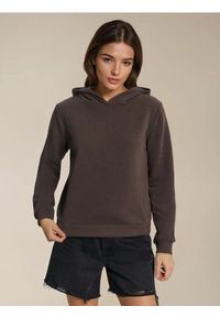 Sinsay - Bluza z kapturem i kieszenią - brązowy. Typ kołnierza: kaptur. Kolor: brązowy