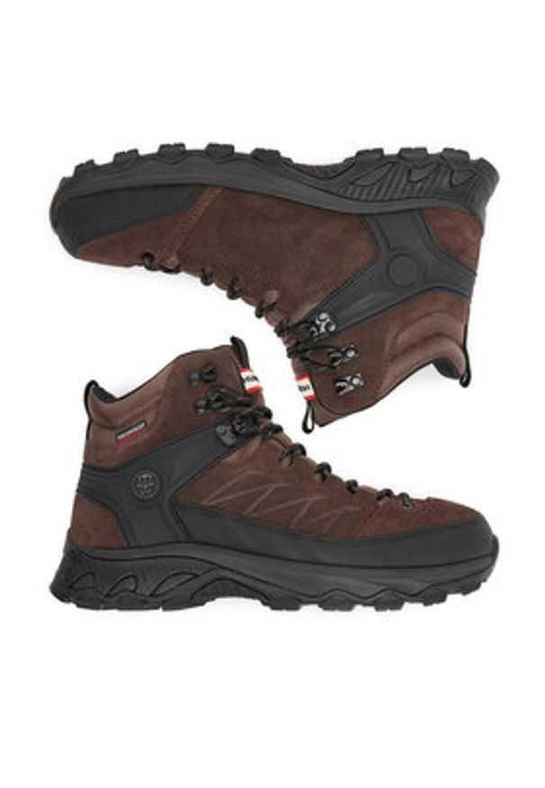 Hunter Trekkingi CEO-H8-352 Brązowy. Kolor: brązowy. Materiał: zamsz, skóra. Sport: turystyka piesza