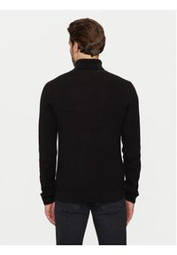 Jack & Jones Golf Pannel 12258472 Czarny Regular Fit. Typ kołnierza: golf. Kolor: czarny. Materiał: syntetyk, bawełna #3