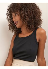 Kaffe Top Carna 10507348 Czarny Shaped Fit. Kolor: czarny. Materiał: bawełna