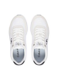 Calvin Klein Sneakersy Retro Runner Ess Mix Mat Wmn YW0YW01990 Biały. Kolor: biały. Materiał: materiał #6