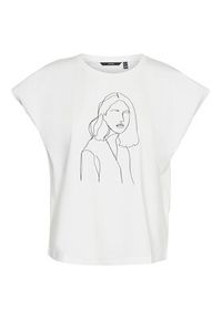 Vero Moda T-Shirt 10298088 Biały Box Fit. Kolor: biały. Materiał: bawełna #6