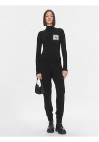 Liu Jo Sweter 5F3086 MS49I Czarny Slim Fit. Kolor: czarny. Materiał: wiskoza