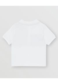 BURBERRY CHILDREN - Koszulka polo 0-2 lat. Typ kołnierza: polo. Kolor: biały. Materiał: bawełna, dresówka. Sezon: lato. Styl: sportowy
